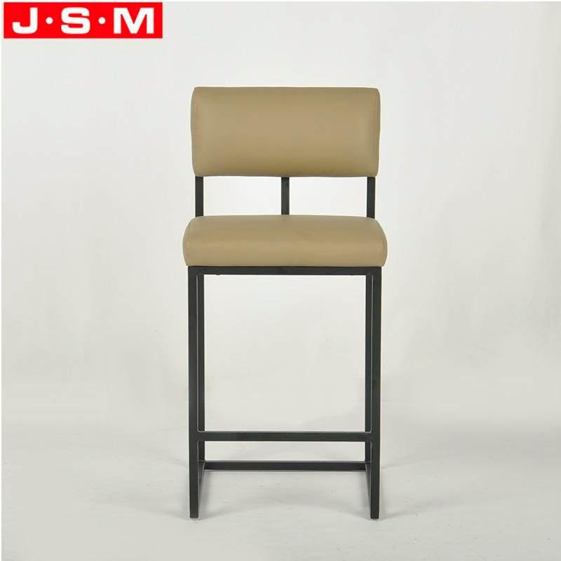 Hot Sale Elegant Design Metal Base Upholstery Solid Wood Bar Chair