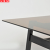 Good Quality Wood Dining Table Tempered Glass Top Dining Room Table