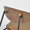 Wholesale Living Room Wabi-Sabi Leisure Style Leather Cover Metal Frame Armchair