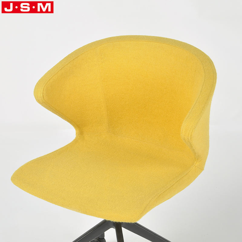 Custom Design Executive Home Visitor Yellow Aluminum Swivel Armless Office Chair
