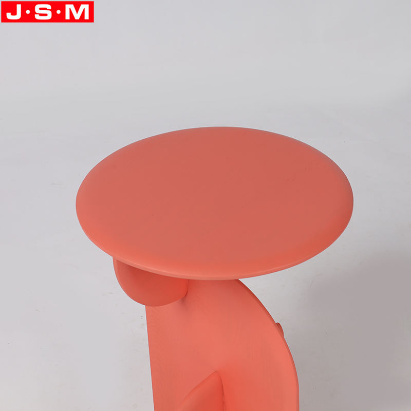 Contemporary Art Round Tea Table Side Ash Timber Frame Side Coffee Table
