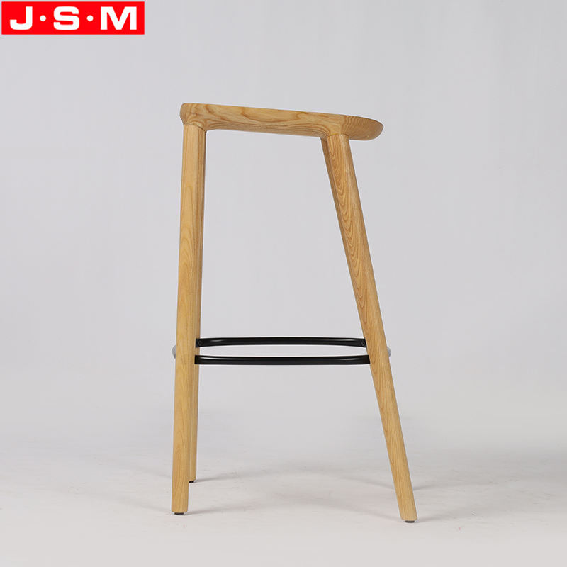 Kitchen Bar Stool High Footed Cushion Seat Barstool High Bar Chair With Backrest