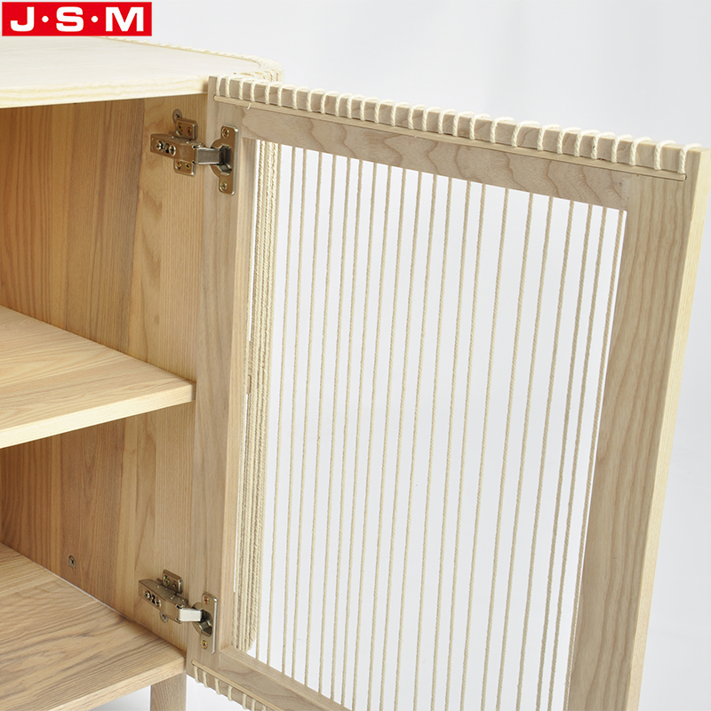 Storage Cabinet With Cotton Rope Decoration