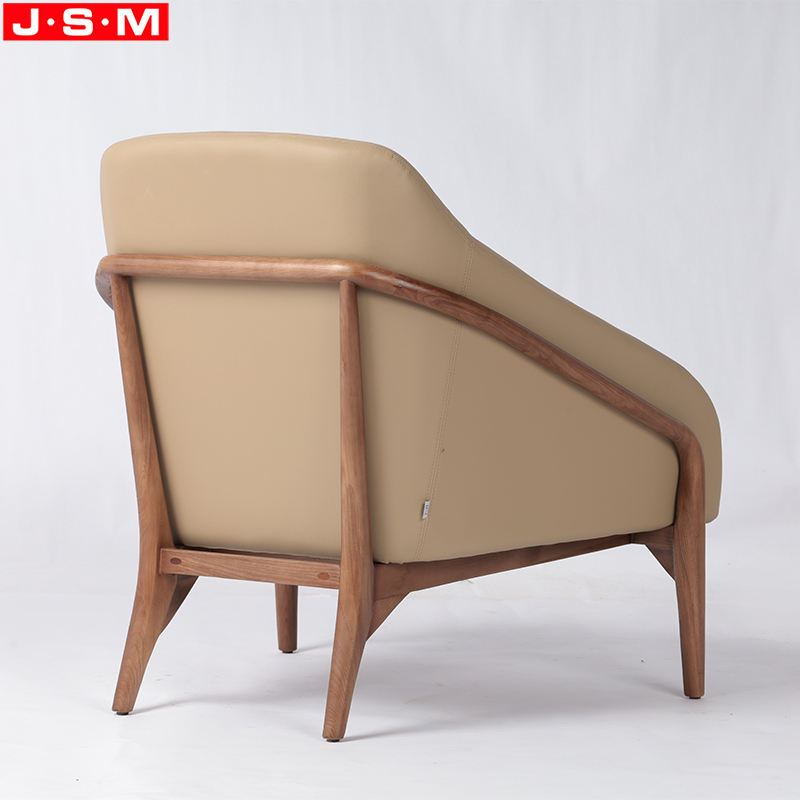 Office Leisure Accent Chair Wooden Frame Inside Dining Chair Fabric Leather Armchair