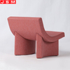 New Design Red Art Metal Frame Foam And Fabric Coffee Shop Sofa Armchair