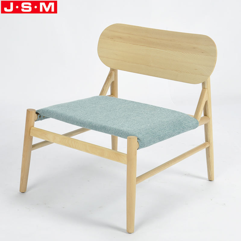 Modern Outdoor Office Hotel Relax Solid Wooden Blue Fabric Living Room Accent Chair Furniture Armchair