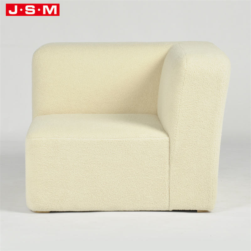 Modern Designer Italian Home White Furniture 2 Seater Modular Wooden Sofa