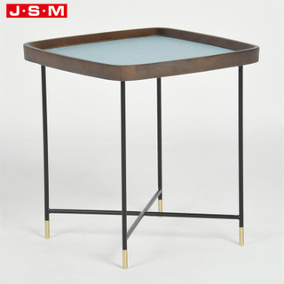 Modern Outdoor Coffee Bubble Tea Working Shape Square Coffee Table