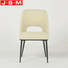 ODM Dining Chairs Wooden Tea Art Club Dining Chair With Metal Base