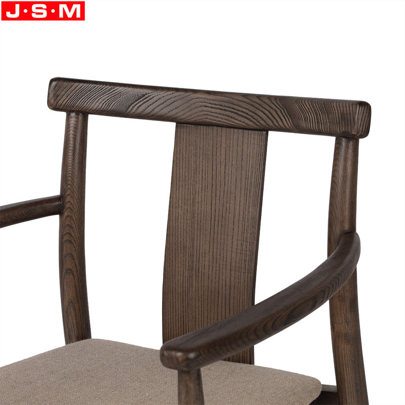 Fabric Upholstery Ash Solid Wood Frame Antique Home Furniture Dining Chair