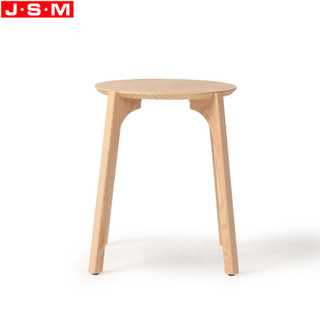 High Quality Stool Chair Modern Round Plywood Ash Veneer Ottoman Stool