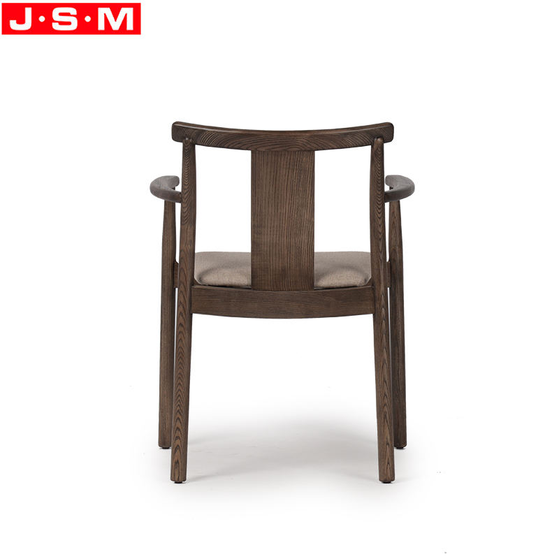 Fabric Upholstery Ash Solid Wood Frame Antique Home Furniture Dining Chair