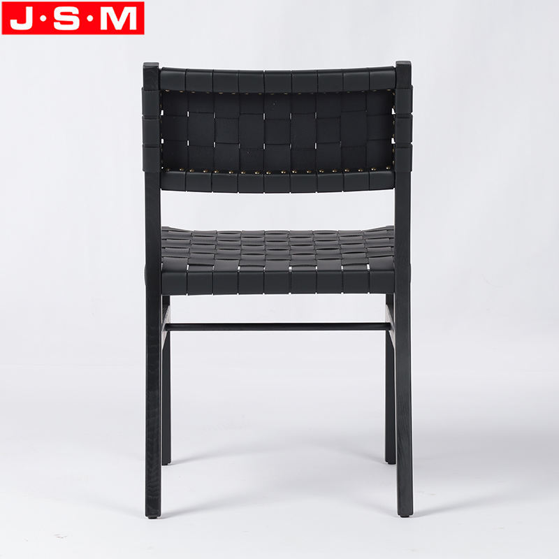 Synthetic Leather Imitation Leather Belt Seat Timber Frame Dining Room Chair