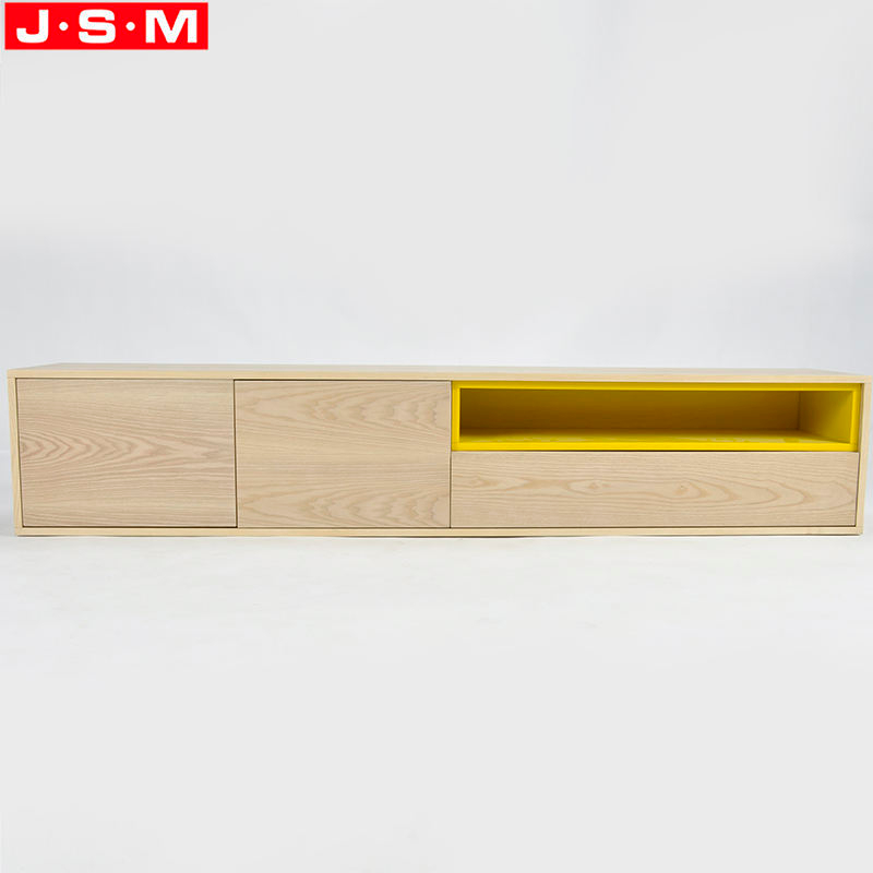 Simple Modern Solid Timber Edge Bedroom TV Cabinet With Storage