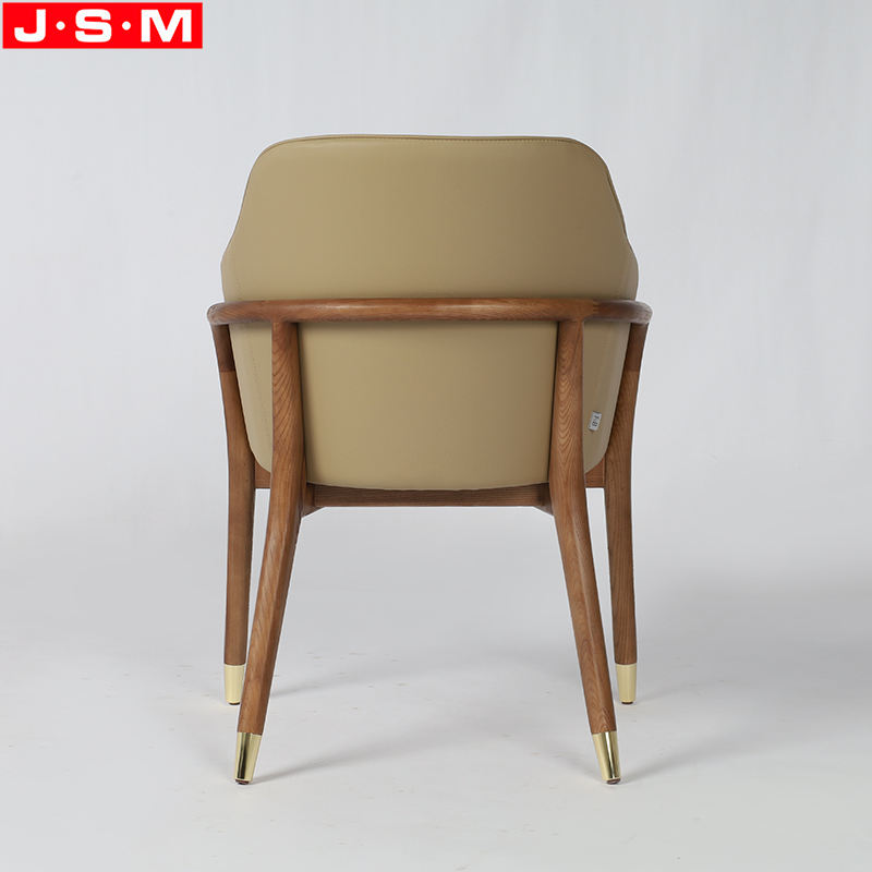 Modern Leather Dining Room Restaurant Furniture Hotel Wooden Dinning Chairs