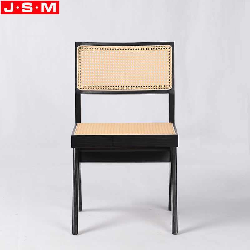 Simple Design Dining Room Outdoor Restaurant Black Wood Frame Dining Chair