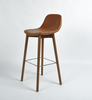 Modern Furniture Outdoor Kitchen Red Wooden Back Counter High Bar Stool Chair