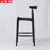 Factory Wholesale Backrest Bar Chair Household Ash Frame Bar Stool High Chair Coffee Shop Minimalist Barstools