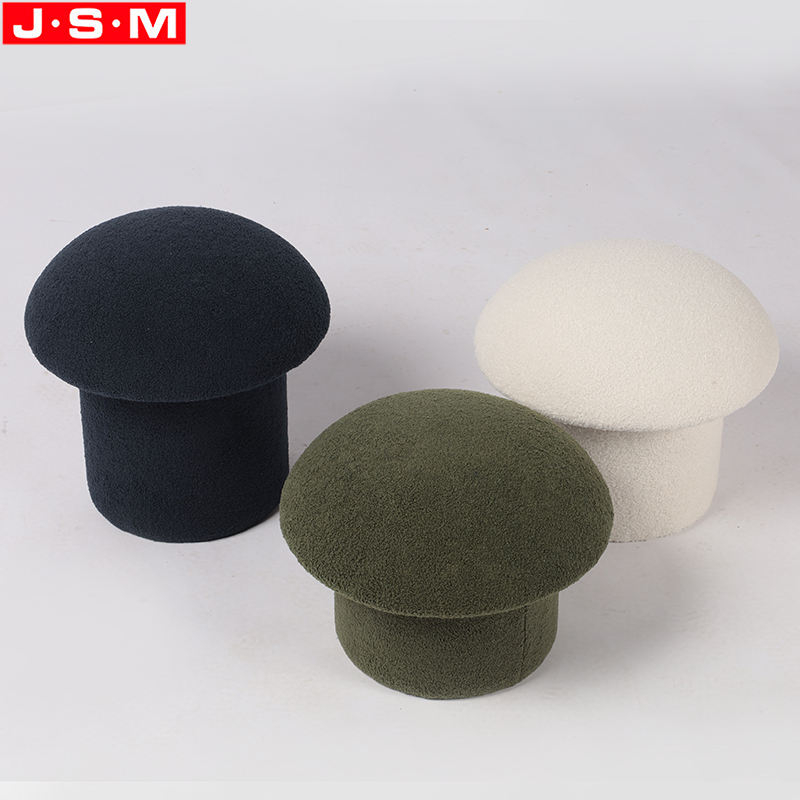 Modern Fabric Stool Chair Living Room Mushroom Shape Mushroom Ottoman Stool