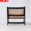 New Wooden Rattan Lounge Chair Rattan Cane Chair Leisure Armchair