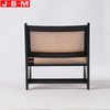 New Wooden Rattan Lounge Chair Rattan Cane Chair Leisure Armchair