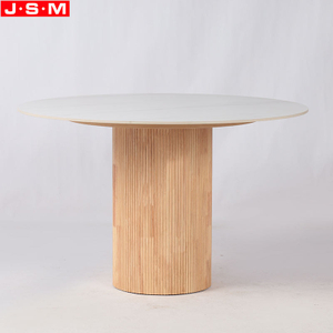 Custom Design Ash Timber Base Rock Slab Table Top Dining Room Furniture Dining Table