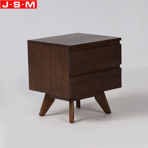 European Style Storage Cabinet Nightstand Two Drawers Table Bedside With Ash Timber Legs