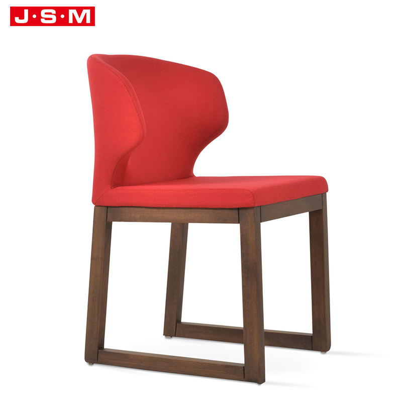 Premium Quality Hotel Molded Foam Fabric Wooden Legs Dining Chair For Dining Room