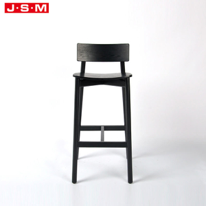 Modern Industrial Indoor Ash Timber Frame Solid Bar Stool Chair