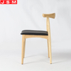 Home Furniture Fabric Cushion Seat Ash Timber Base Dining Chair
