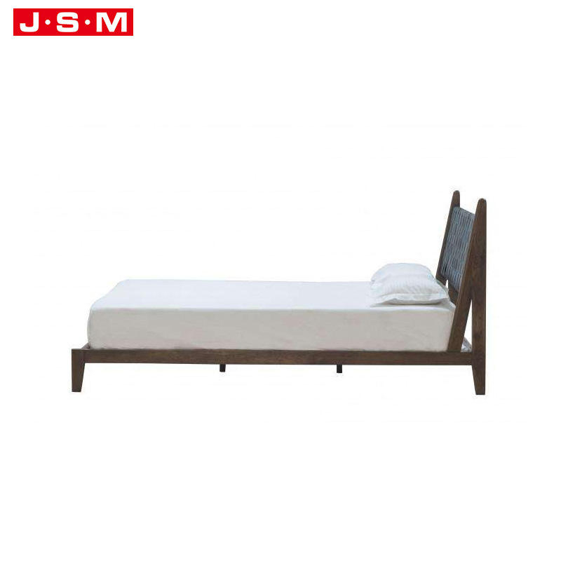 High Quality Upholstered Solid Wood Ash Timber Bed Frame King Size Bed