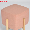 Hot Sale Blue Pink Dressing Room Square 2 Seater Lounge Chair Ottoman For Living Room