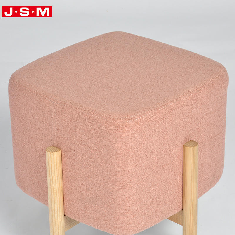 Hot Sale Blue Pink Dressing Room Square 2 Seater Lounge Chair Ottoman For Living Room