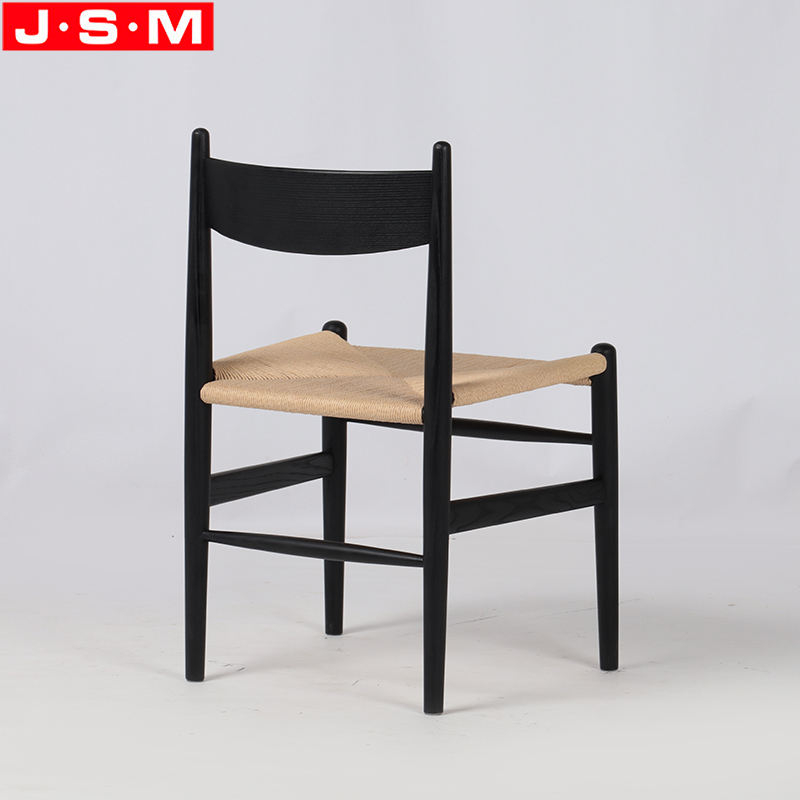 Modern Restaurant Furniture Paper String Seat Dining Chair For Sale