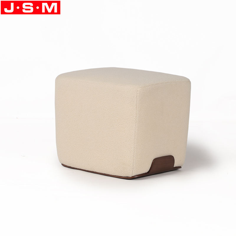 Modern Home French Style Fabric Upholstery Footstool Round Stool Ottoman