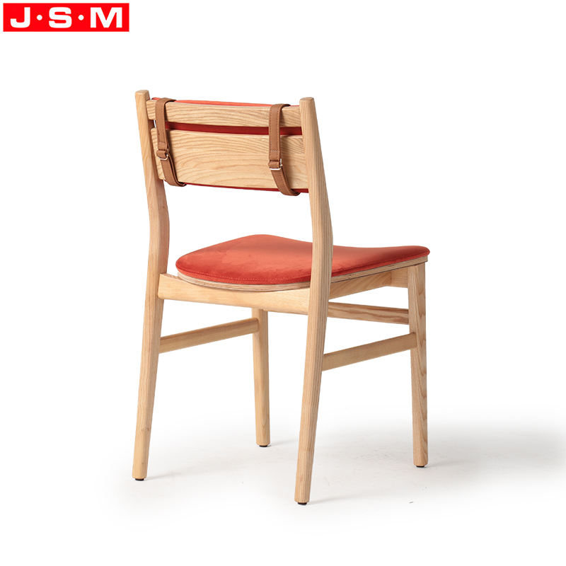 Modern Retro Solid Wood Chair Backrest Cushion Soft Simple Luxurious Home Restaurant Dining Chair