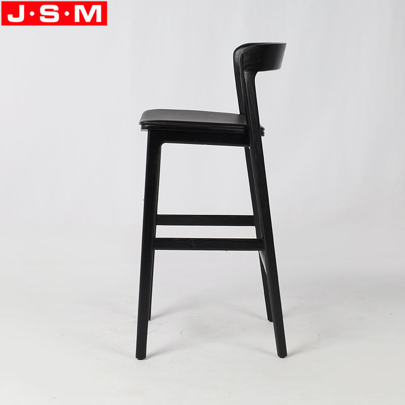 Cushion Seat Wood Bar Chair Kitchen Bar Stool Wooden High Bar Chair