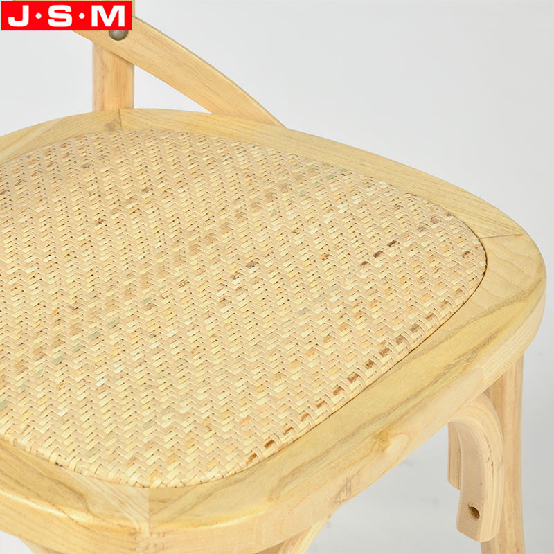 Modern Patio Outdoor Garden Christmas Wedding Beige Solid Wood High Back Dining Chair