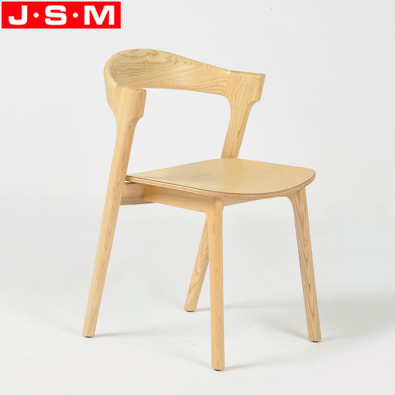 Chinese Style Leisure Bistro Bar Restaurant Wooden Frame Back Dining Chair