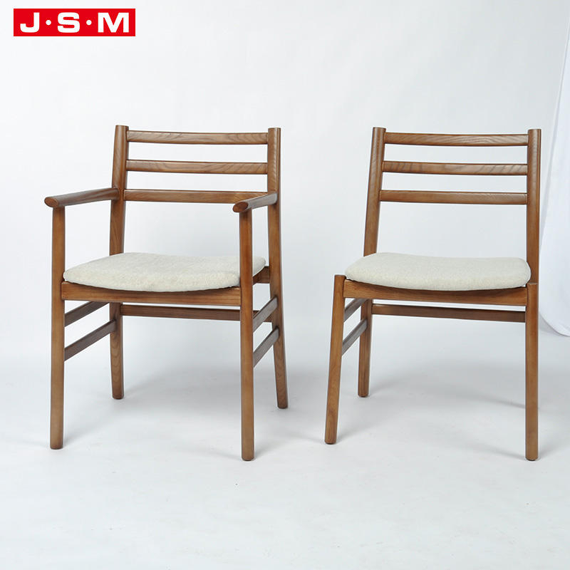 Modern Simple Cushion Seat Ash Timber Frame Wood Dining Chair