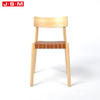 Classic Design Modern Luxury Velvet Christmas Brown Leather Wood Room Woven Artificial Leather Dining Chair