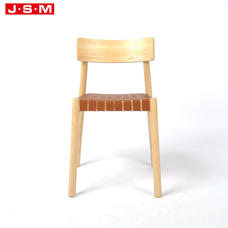 Classic Design Modern Luxury Velvet Christmas Brown Leather Wood Room Woven Artificial Leather Dining Chair