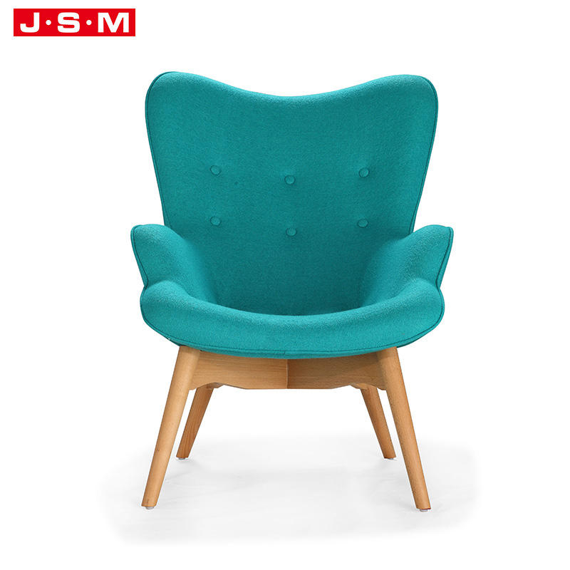 Grace Furniture Garden Wooden Legs Fabric Accent Chairs Furniture High Back Leisure Lounge Dining Armchair