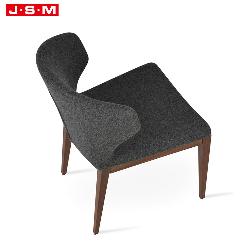 Comfortable Molded Foam Wooden Room Furniture Dinning Fabric Ash Timber Dining Chair