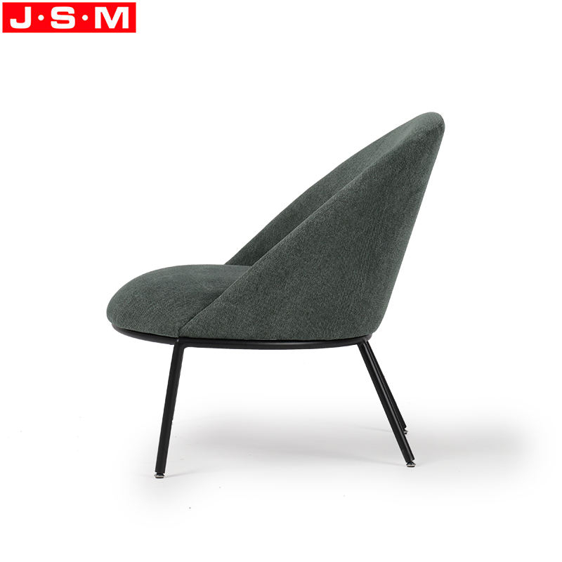 PU Upholstery Fabric Modern Metal Dining Living Room Nordic Luxury Home Armchair
