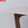 High Quality Durable Furniture Modern Marble Dining Table With Wooden Legs