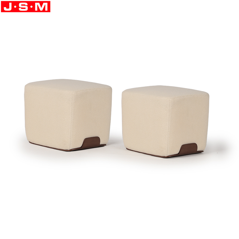 French Style Fabric Upholstery Ottoman