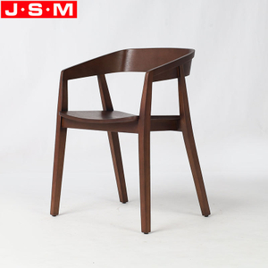 Chinese Style Veneer Seat Solid Wooden Table Chair Restaurant Dining Chair