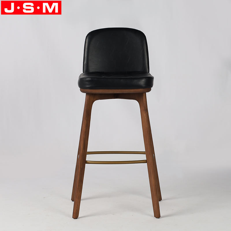 Counter Stools Kitchen Cushion Seat Timber High Back Kitchen Bar Stool Chairs For Restaurants