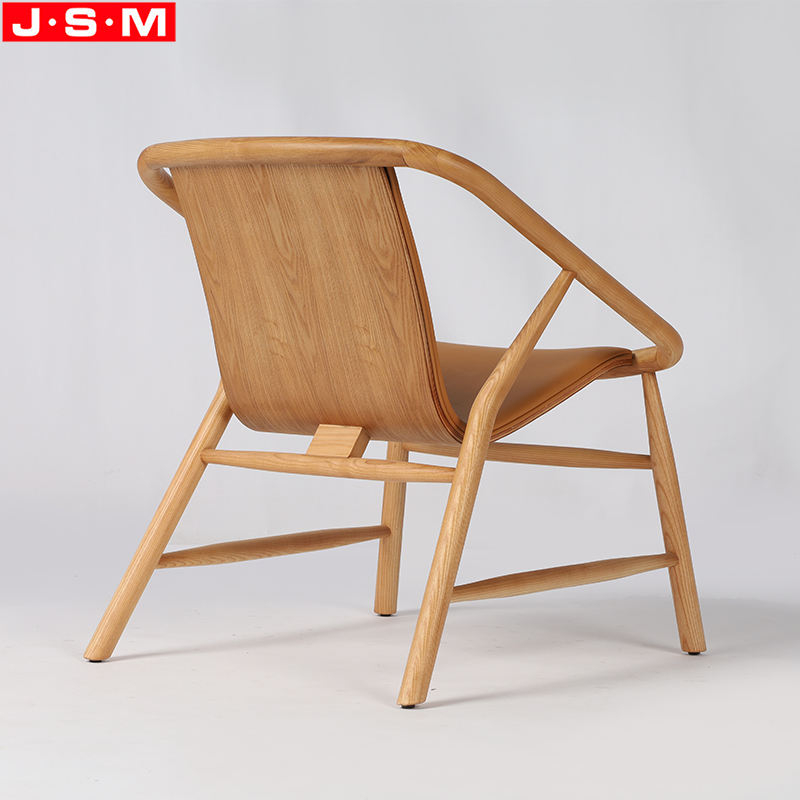 Nordic Relax Classic Fabric Cushion Chinese Vintage Wooden Armchair